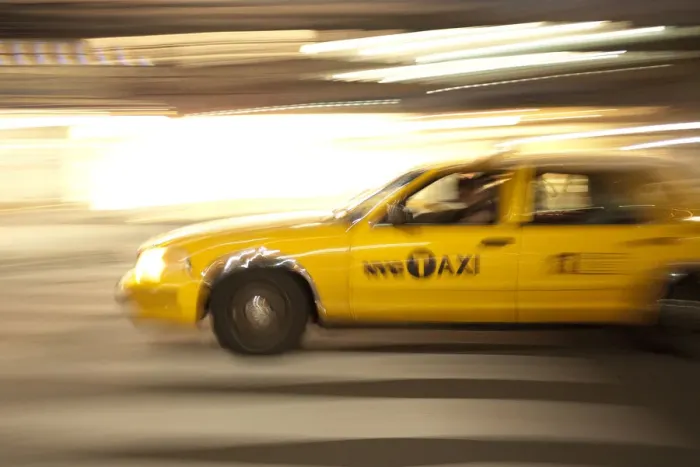 Framed Print : Yellow Taxi cab, Manhattan, New York City, USA