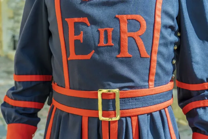 Framed Print : Yeoman or Beefeater uniform close up at the Tower of London, UNESCO World Heritage site Framed Print : Yeoman or Beefeater uniform close up at the Tower of London, UNESCO World Heritage site