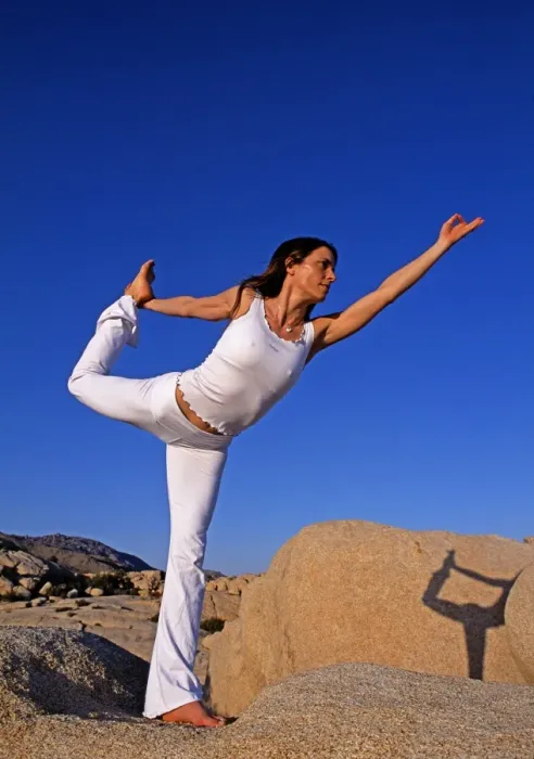Framed Print : Yoga in the Joshua Tree National Park Framed Print : Yoga in the Joshua Tree National Park