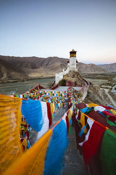Yungbulakang Palace at dawn, Tibet, China