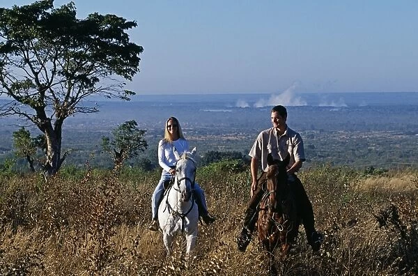 Zambia. Horse riding