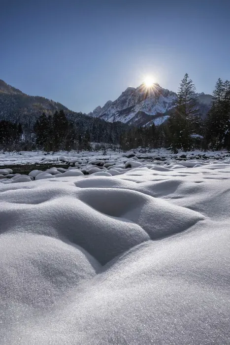 Framed Print : Zelenci Springs in winter, Julian Alps, Kranjska Gora, Slovenia Framed Print : Zelenci Springs in winter, Julian Alps, Kranjska Gora, Slovenia