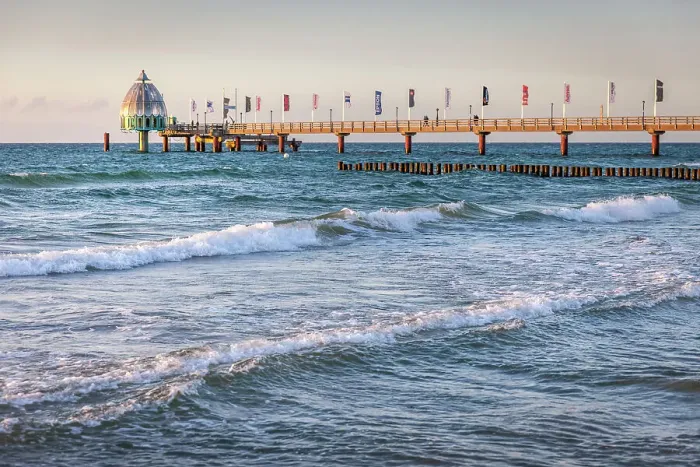 Framed Print : Zingst pier on the Baltic Sea, Mecklenburg-Western Pomerania, Baltic Sea, North Germany, Germany Framed Print : Zingst pier on the Baltic Sea, Mecklenburg-Western Pomerania, Baltic Sea, North Germany, Germany
