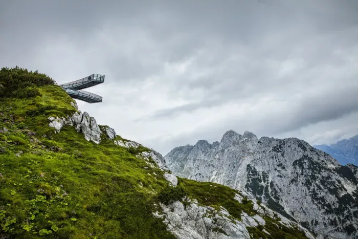Framed Print : Zugspitze Mountain and viewing platform, Zugspitze, Wetterstein mountain range Framed Print : Zugspitze Mountain and viewing platform, Zugspitze, Wetterstein mountain range