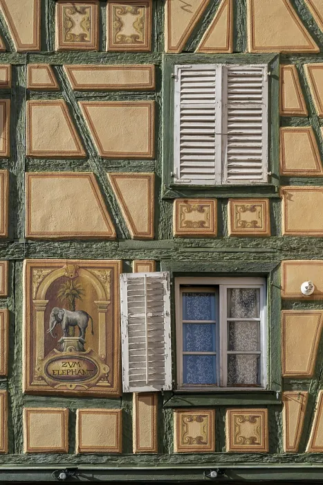 Framed Print : Zum Elephant historical hotel, Ribeauville, Haut-Rhin, Alsace, Grand Est, France Framed Print : Zum Elephant historical hotel, Ribeauville, Haut-Rhin, Alsace, Grand Est, France