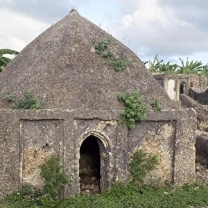 The 17th century tomb of Mwenya Bunu among ruins on