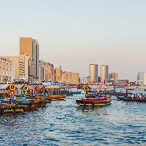 Abra boats on Dubai Creek, Dubai, United Arab Emirates