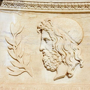 The Academy of Athens, detailed view, Athens, Attica, Greece