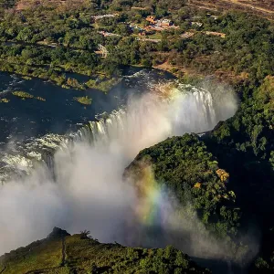 Aerial of Victoria Falls, Zimbabwe Aerial of Victoria Falls, Zimbabwe