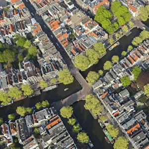 Aerial view of Amsterdam, Holland, Netherlands
