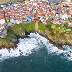 Aerial view of Carino, La Coruna, Galicia, Spain