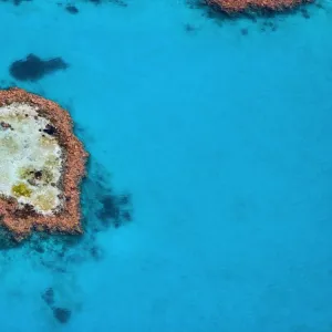 An aerial view of Heart Reef