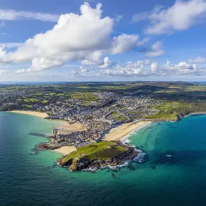 Visuale aerea di St. Ives, Cornovaglia, Inghilterra. Visuale aerea di St. Ives, Cornovaglia, Inghilterra.