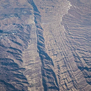 Aerial view over the Sulaiman Range, North West Pakistan