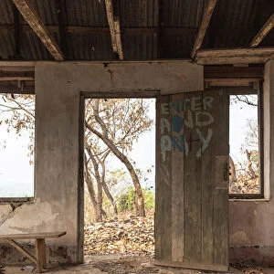 Africa, Ghana, Volta Region. Abandoned colonial house