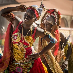 Africa, Guinea Bissau, Bijagos Islands. The carnival in Bubaque