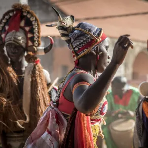 Africa, Guinea Bissau, Bijagos Islands. The carnival in Bubaque