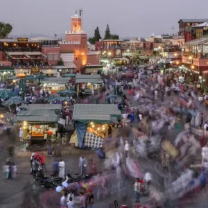 Print of Jemaa el-Fnaa at Dusk, Marrakech Market Print of Jemaa el-Fnaa at Dusk, Marrakech Market