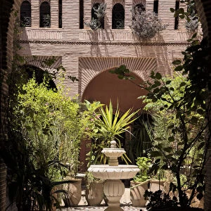 Africa, Morocco, Marrakesh courtyard
