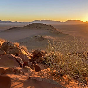 Africa, Namibia. Sunset near the Tiras Mountains