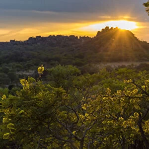 Africa, Zimbabwe, Bulawayo. Matobo Hills National Park. sunset