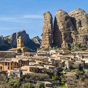 Aguero village, province of Huesca, Aragon, Spain