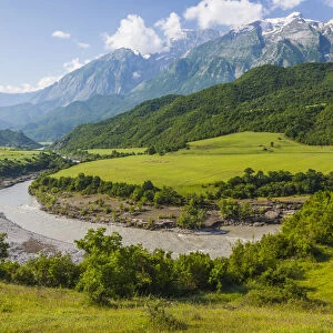 Albania, Carshove-area, Malesi e Nemeckes mountains and Vjosa River