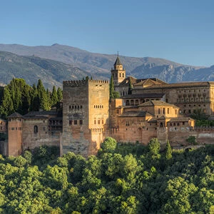 Alhambra from Albaicin, UNESCO World Heritage Site, Granada, Andalusia, Spain