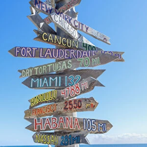 All directions sign post, Key West, Florida, USA
