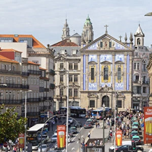 Almeida Garrett Square with Church of Santo Antonio dos Congregados, Porto