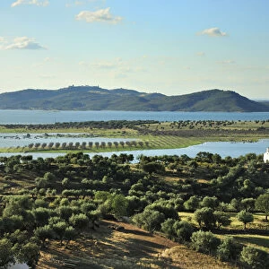 Alqueva dam, the largest artificial lake in Western Europe. Alentejo, Portugal