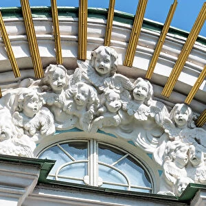 "Angels" exterior decoration of the Saint Nicholas Naval Cathedral (Nikolskiy Morskoy Sobor) Saint Petersburg, Russia