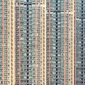 Apartment block towers in Tseung Kwan O, Sai Kung District, New Territories, Hong Kong