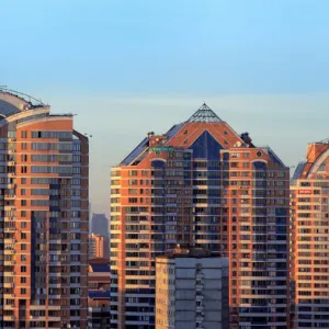 Apartment buildings, Moscow, Russia