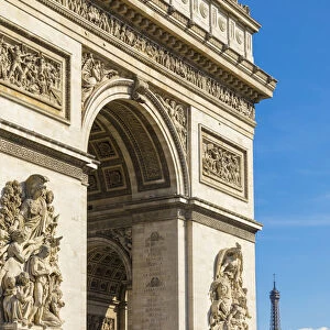 Arc de Triomphe & Eiffel Tower, Paris, France