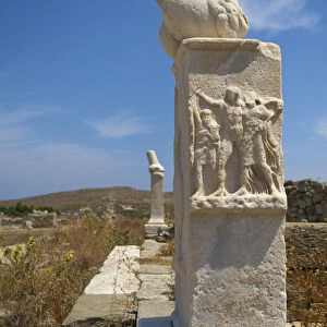 Archeological site, Delos Island, Cyclades, Greece
