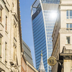 Architecture including the 20 Fenchurch Street building which is also known as the Walkie