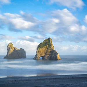 Archway Islands. Wharariki beach, Puponga, Tasman district, South Island, New Zealand