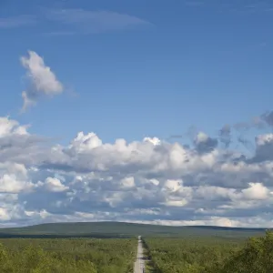 Arctic Road Towards Kilpisjarvi