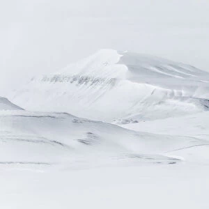 Arctic slopes in Adventdalen, Spitsbergen, Svalbard
