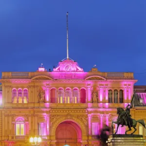 Argentina, Buenos Aires Province, City of Buenos Aires, Monserrat, Twilight view