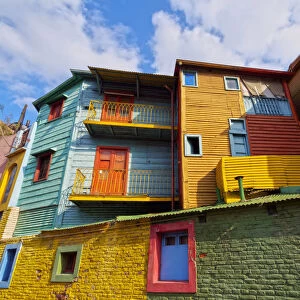 Argentina, Buenos Aires Province, City of Buenos Aires, La Boca, View of Colourful