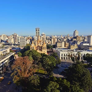 Argentina, Cordoba, Elevated view of the San Martin Square