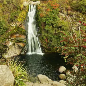 Argentina, Cordoba Province, Calamuchita Valley, Waterfall in La Cumbrecita