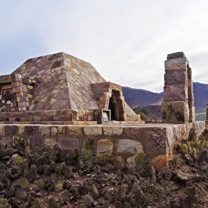 Argentina, Jujuy Province, Tilcara, View of the Pucara de Tilcara, pre-Inca fortification