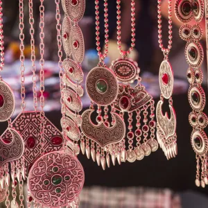 Armenia, Yerevan, Vernissage Market, jewelry