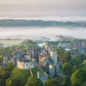 Arundel Castle Print - Misty Morning, West Sussex Arundel Castle Print - Misty Morning, West Sussex