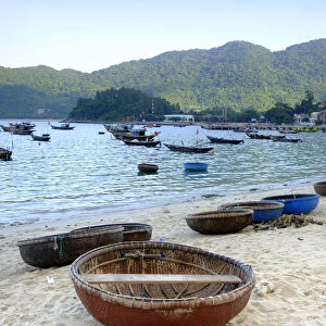 Asia, South East Asia, Vietnam, Quang Nam, Cham Islands, round coracles or basket