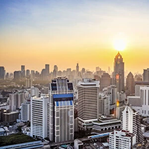 Asia, Southeast Asia, Bangkok. View of tall buildings in Bangkoks Pathum Wan Central