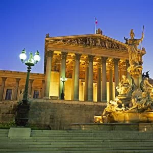Athena fountain & Parliament building, Vienna, Austria